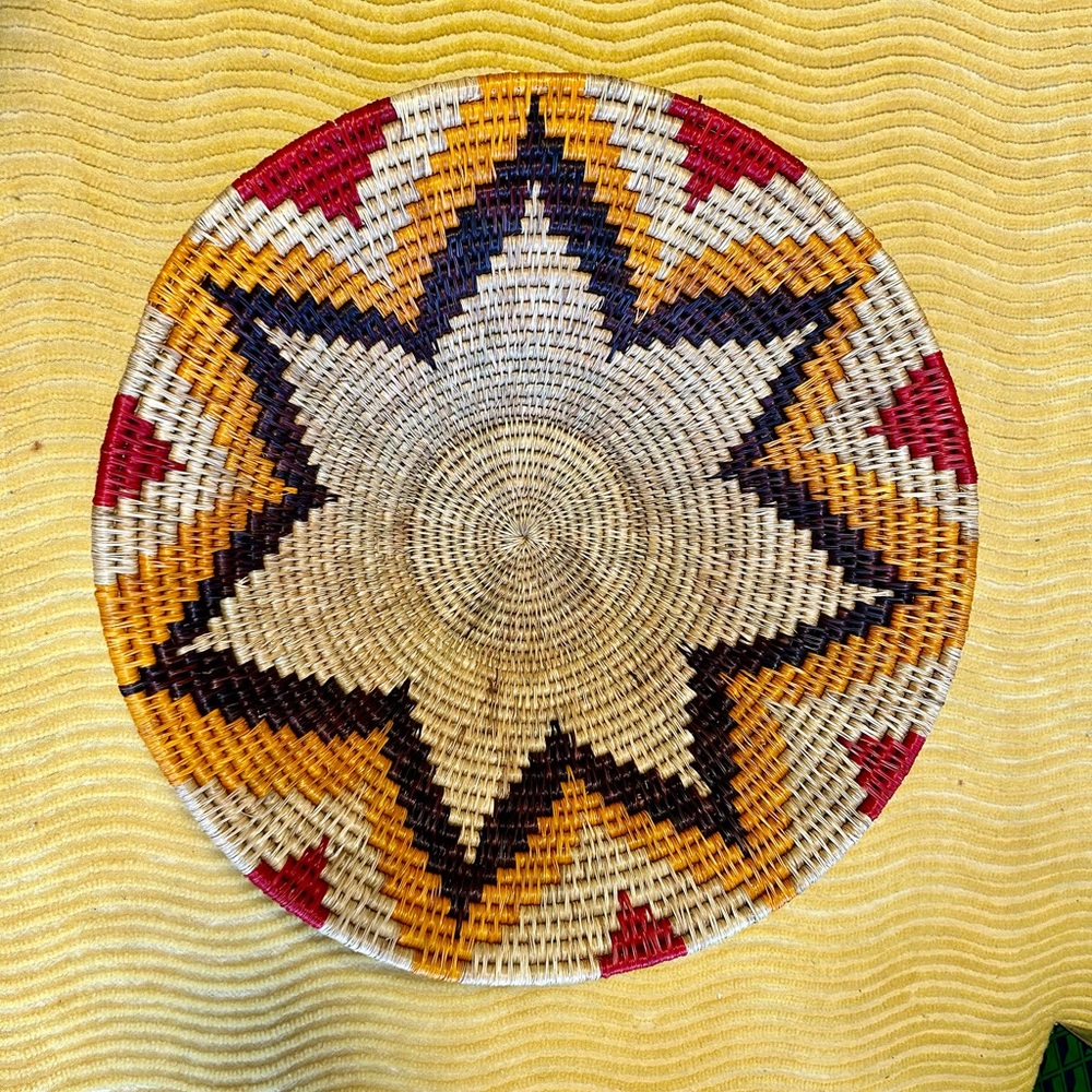 Sweetgrass basket in stunning colour combo .perfect boho style